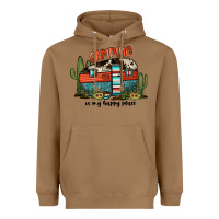 Toasted Coconut camping is my happy place Heavyweight Hoodie - JahusDesignShop