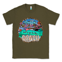 Army Green Hello Summer Let's Go To The Beach Classic Tee - SublimationCraftShop
