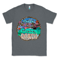 Charcoal Heather Hello Summer Let's Go To The Beach Classic Tee - SublimationCraftShop