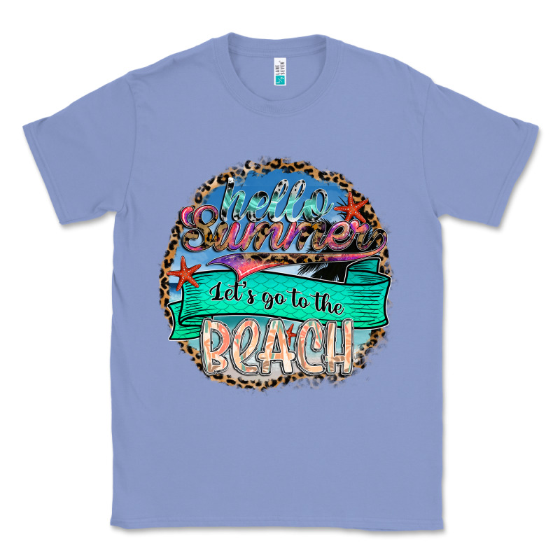 Hello Summer Let's Go To The Beach Classic Tee by SublimationCraftShop | Teevron