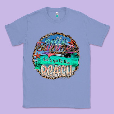 Hello Summer Let's Go To The Beach Classic Tee Designed By Sublimationcraftshop