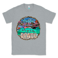 Heather Grey Hello Summer Let's Go To The Beach Classic Tee - SublimationCraftShop