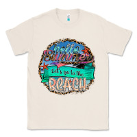 Natural Hello Summer Let's Go To The Beach Classic Tee - SublimationCraftShop