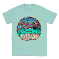 Seafoam Hello Summer Let's Go To The Beach Classic Tee - SublimationCraftShop