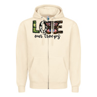 Sandshell love our troops Zipper Hoodie - CowhideDigitalArt