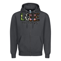 Smoke love our troops Zipper Hoodie - CowhideDigitalArt