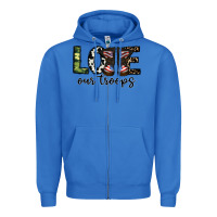 True Royal love our troops Zipper Hoodie - CowhideDigitalArt
