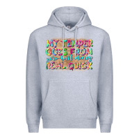 Heather Grey my temper goes from zerobail money real quick Premium Hoodie - NancyCooperArtShop