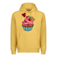 Antique Gold valentines day cupcake Premium Hoodie - AdoDesignShop