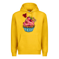 Lemon valentines day cupcake Premium Hoodie - AdoDesignShop