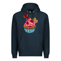 Navy valentines day cupcake Premium Hoodie - AdoDesignShop