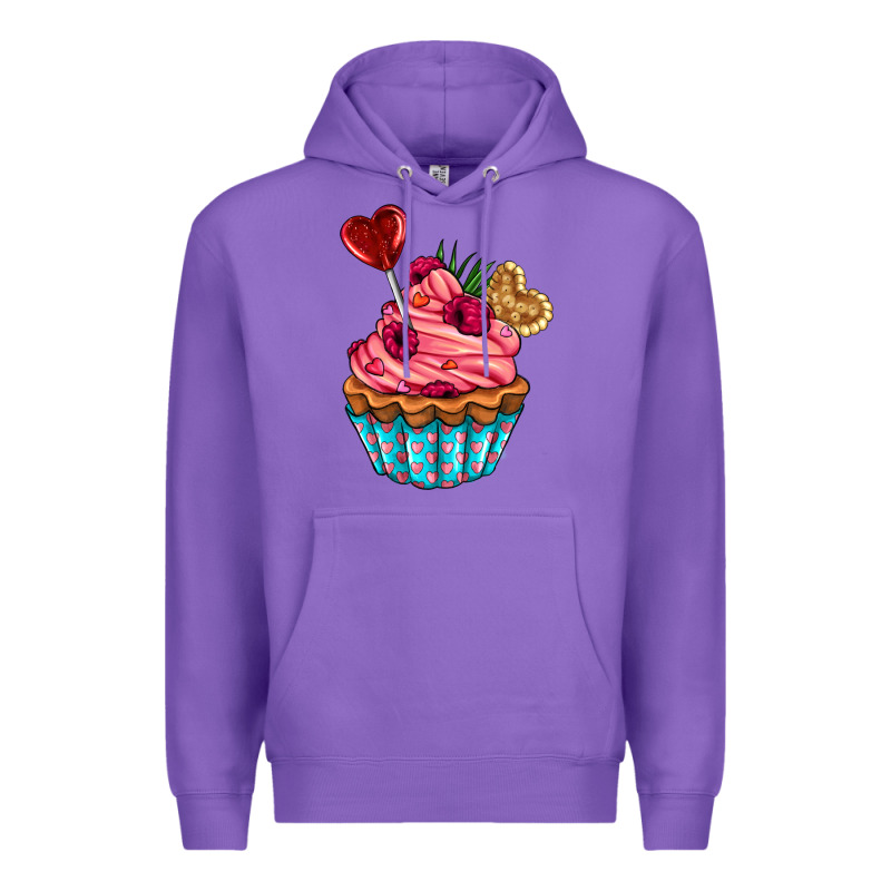 Valentines Day Cupcake Premium Hoodie by AdoDesignShop | Teevron