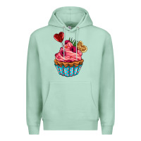 Seafoam valentines day cupcake Premium Hoodie - AdoDesignShop