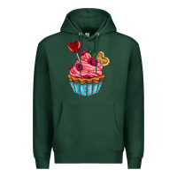 Sports Green valentines day cupcake Premium Hoodie - AdoDesignShop