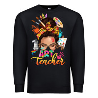 Black art teacher messy bun Premium Sweatshirt - NancyCooperArtShop