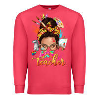 Cardinal art teacher messy bun Premium Sweatshirt - NancyCooperArtShop