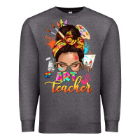 Charcoal Heather art teacher messy bun Premium Sweatshirt - NancyCooperArtShop