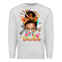 Dove Grey art teacher messy bun Premium Sweatshirt - NancyCooperArtShop