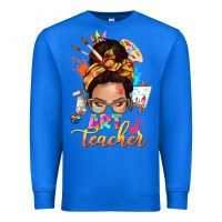 True Royal art teacher messy bun Premium Sweatshirt - NancyCooperArtShop