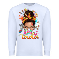 White art teacher messy bun Premium Sweatshirt - NancyCooperArtShop