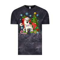 Cloud Black Christmas unicorn Vintage Tee - Zillion Design Studio