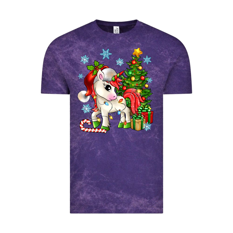 Christmas Unicorn Vintage Tee by Zillion Design Studio | Teevron