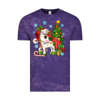 Cloud Purple Christmas unicorn Vintage Tee - Zillion Design Studio