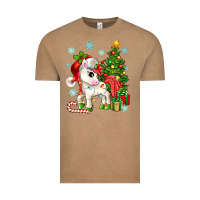 Vintage Coffee Christmas unicorn Vintage Tee - Zillion Design Studio