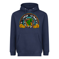 Navy cactus sunflower horseshoe rainbow Heavyweight Hoodie - Artiststas
