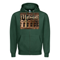 Sports Green melanin American flag Zipper Hoodie - HRA Design Shop