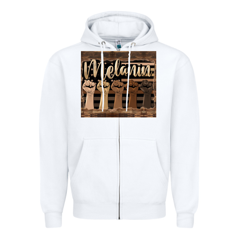 Melanin American Flag Zipper Hoodie by HRA Design Shop | Teevron
