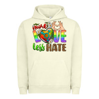 Pigment Pistachio More Love Less Hate LGBTQ Urban Hoodie - BundleAndBundleShop