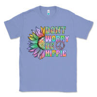 Colony Blue Don't Worry Be Hippie Classic Tee - CowhideDigitalArt