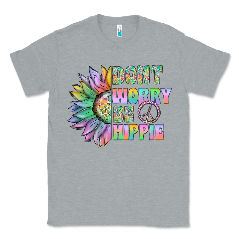 Don't Worry Be Hippie Classic Tee by CowhideDigitalArt | Teevron