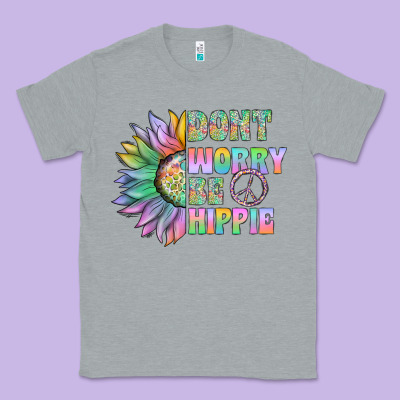 Don't Worry Be Hippie Classic Tee Designed By Cowhidedigitalart