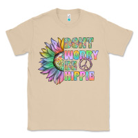 Mushroom Don't Worry Be Hippie Classic Tee - CowhideDigitalArt