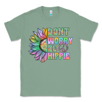 Sage Don't Worry Be Hippie Classic Tee - CowhideDigitalArt
