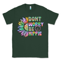 Sports Green Don't Worry Be Hippie Classic Tee - CowhideDigitalArt