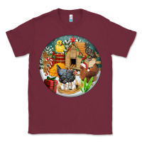 Burgundy Christmas coop ornament Classic Tee - FaDigitalArtStudio
