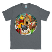 Charcoal Heather Christmas coop ornament Classic Tee - FaDigitalArtStudio
