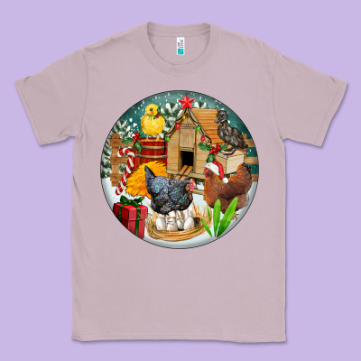 Christmas Coop Ornament Classic Tee Designed By Fadigitalartstudio