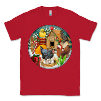 Red Christmas coop ornament Classic Tee - FaDigitalArtStudio