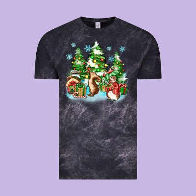 Christmas Rabbits Vintage Tee Designed By Zillion Design Studio