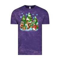 Cloud Purple christmas rabbits Vintage Tee - Zillion Design Studio