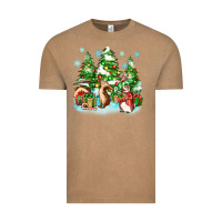 Vintage Coffee christmas rabbits Vintage Tee - Zillion Design Studio