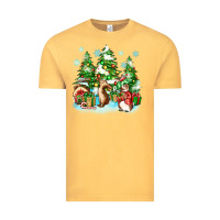 Vintage Mustard christmas rabbits Vintage Tee - Zillion Design Studio