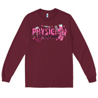 Burgundy breast cancer physician Long Sleeve Tee - texasbilliewilder