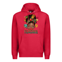 Cardinal math teacher life afro messy bun Premium Hoodie - NancyCooperArtShop