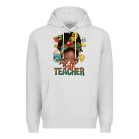 Dove Grey math teacher life afro messy bun Premium Hoodie - NancyCooperArtShop