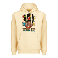 Pina Colada math teacher life afro messy bun Premium Hoodie - NancyCooperArtShop